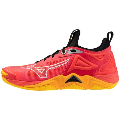 Zapatillas Para Voleibol Mizuno WAVE Momentum 3 Hombre - Rojos / Blancos / Naranjas - Chile M820RHS